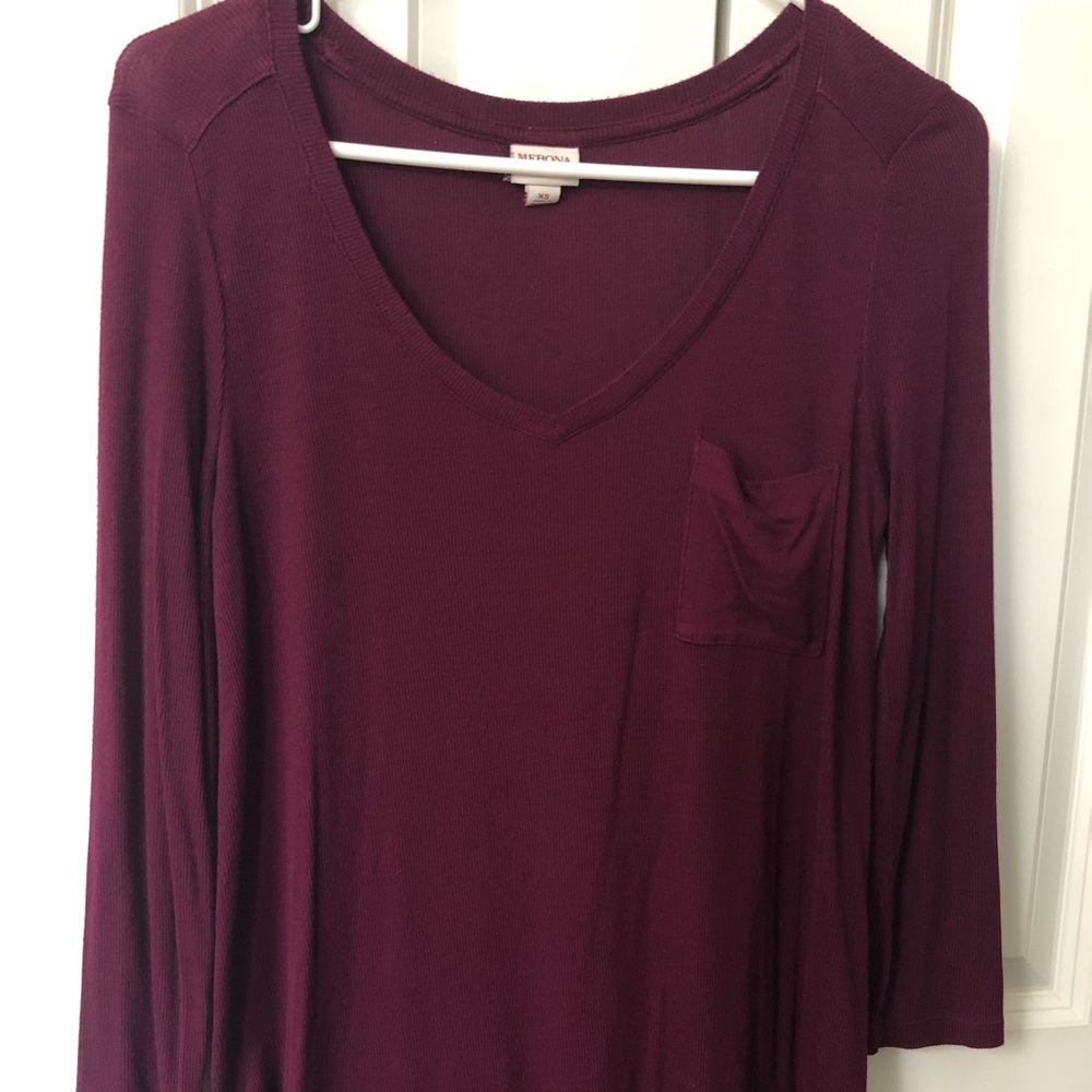 Maroon Long Sleeve T-shirt